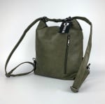 2 в 1 - Голяма чанта и раница - зелена