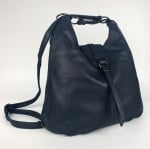 2 в 1 - Голяма чанта и раница - тъмно синя