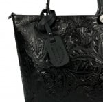 Луксозна чанта от естествена кожа Amelia - черна 