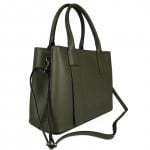 Дамска  чанта от естествена кожа Penelope - тъмно зелена 