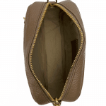 Чанта за през рамо от естествена кожа - Flavia - керемидено кафява 