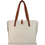 Елегантна чанта от естествена кожа Elinora - светло кафява 