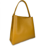 Луксозна дамска чанта от естествена кожа Elizabeth - горчица 