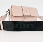 David Jones - дамска чанта за през рамо  - светло синя