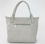 Модерна дамска чанта - светло сива