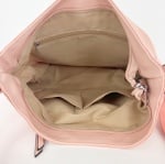 Дамска чанта за през рамо от водоустойчив материал - розово