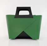 Дамска чанта от естествена кожа Rosa - зелена