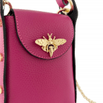 Дамска чантичка с 2 дръжки от естествена кожа Azzurra  - червено