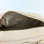 Чанта за през рамо от естествена кожа - светло кафява