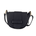 Чанта за през рамо от естествена кожа Leandra - черна 