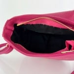 Дамска чанта за през рамо от естествена кожа Naomi - фуксия