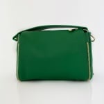 Чанта за през рамо от естествена кожа с 2 дръжки Rina - зелена