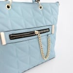 Голяма дамска чанта - светло синя