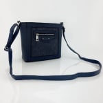 Удобна дамска чанта за през рамо - тъмно синя