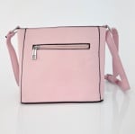 Модерна дамска чанта за през рамо - розова