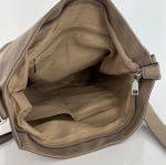 Дамска чанта за през рамо от водоустойчив материал - бежова
