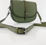 Модерна дамска чанта за през рамо - зелена