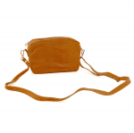 Чанта за през рамо от естествена кожа с крокодилски принт Bella - тюркоаз