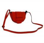 Чанта за през рамо от естествена кожа Leandra - червена