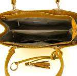 Дамска  чанта от естествена кожа Alika - бежово/кафяво
