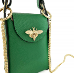 Дамска чантичка с 2 дръжки от естествена кожа Azzurra  - бежова 
