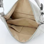 Модерна дамска чанта - сребриста