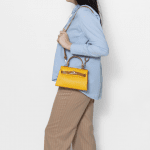 Чанта за през рамо от естествена кожа Alexandra - фуксия