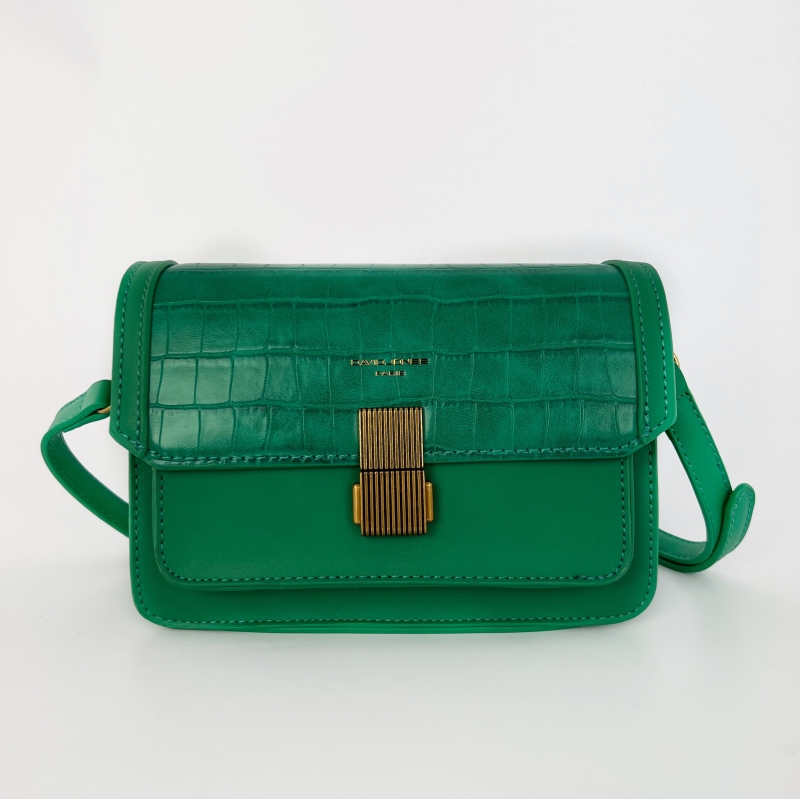 David Jones  - Луксозна дамска чанта за през рамо - зелена 