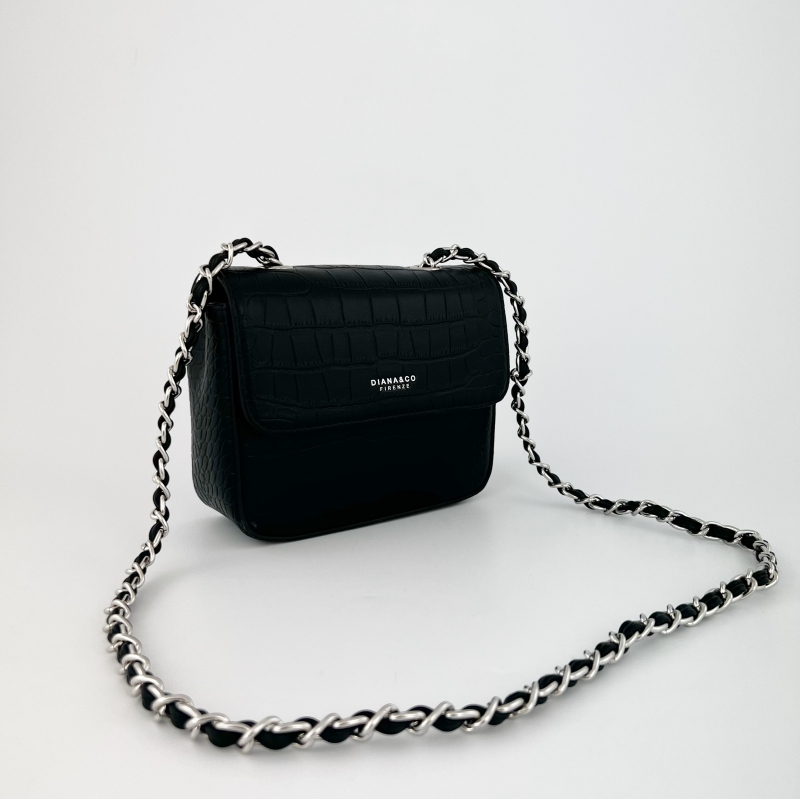 Diana & Co - дамска чанта за през рамо  - черна