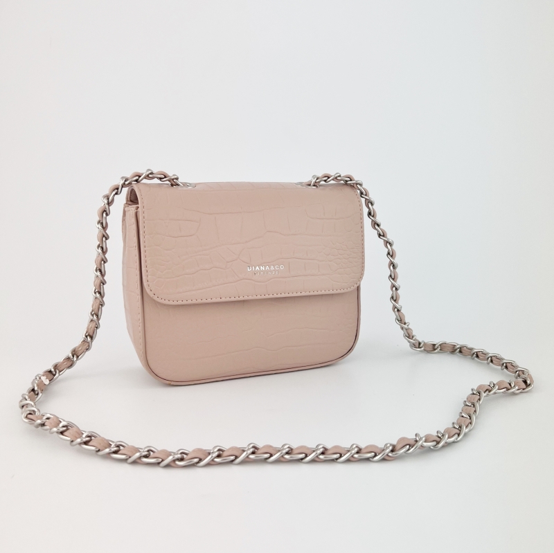 Diana & Co - дамска чанта за през рамо  - розова