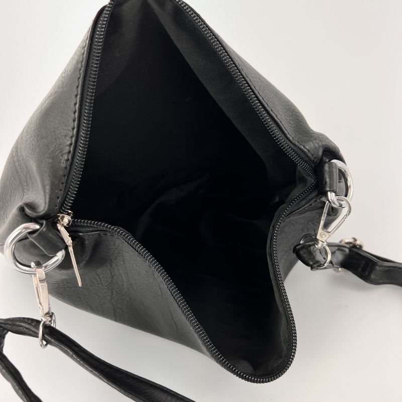 КОМПЛЕКТ - голяма дамска чанта с цветен принт + чанта за през рамо 