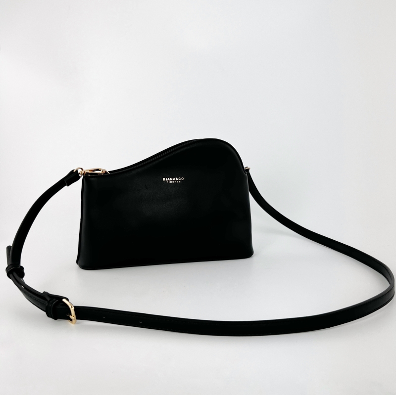 Diana & Co - интересна чанта за през рамо - черна 