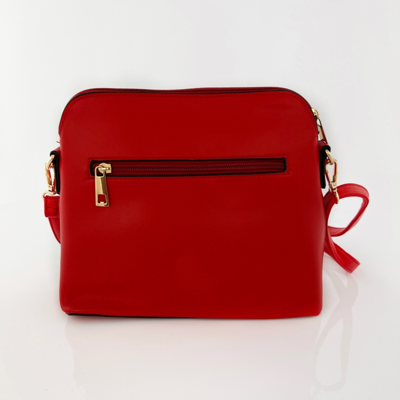 Стилна дамска чанта за през рамо - червена 