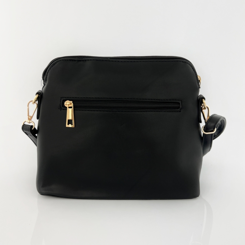 Стилна дамска чанта за през рамо - черна 